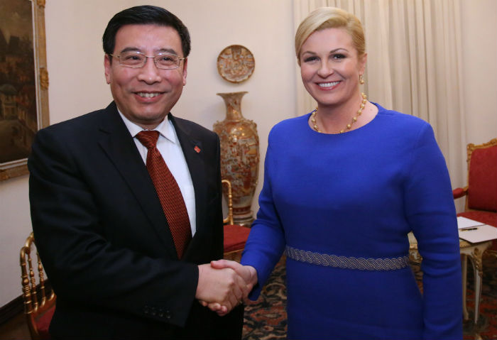 克罗地亚新任总统会见习近平主席特使苗圩